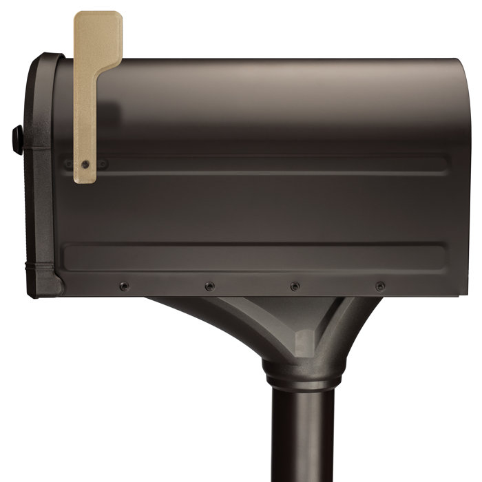 Architectural Mailboxes Roxbury Steel Post Mounted Mailbox with